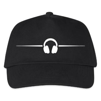 Headphone icon - Kids’ Baseball Cap - black - Front