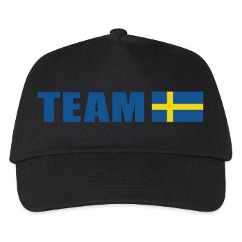 Support Team Sweden - Kids’ Baseball Cap - black - Front