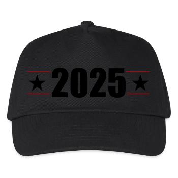 2025 Jahr - Kinder Basecap - Schwarz - Vorne