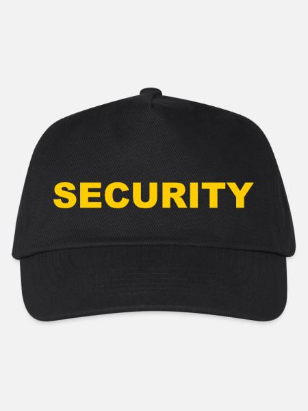 Security - Sicherheitsdienst - Türsteher - Kinder Basecap - Schwarz