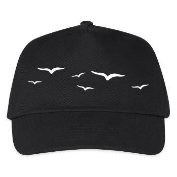 Abstract Flying Bird Illustration - Kids’ Baseball Cap - black - Front