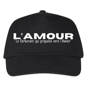 "L'AMOUR"..Le carburant qui propulse vers l'avenir - Casquette de baseball Enfant - noir - Devant