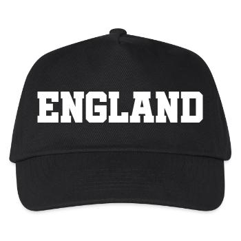 England - Slogan - Quote - Soccer - Kinder Basecap - Schwarz - Vorne