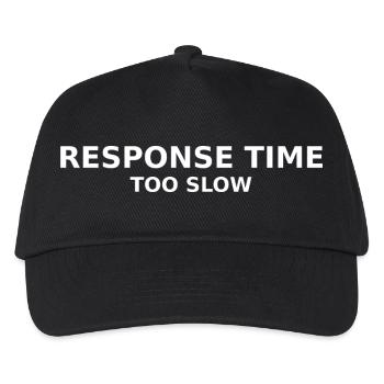 RESPONSE TIME TOO SLOW - Kinder Basecap - Schwarz - Vorne