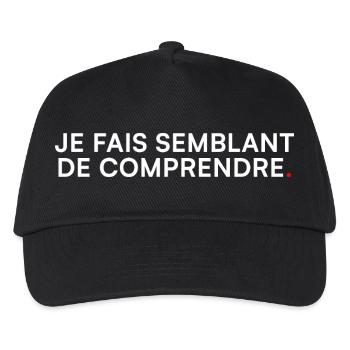 Je fais semblant de comprendre – Humour - Casquette de baseball Enfant - noir - Devant