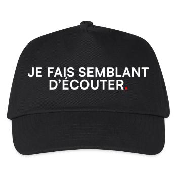 I pretend to listen to office humor - Kids’ Baseball Cap - black - Front