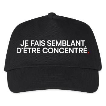 Je fais semblant d’être concentré humour bureau - Casquette de baseball Enfant - noir - Devant