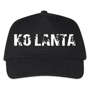 Ko Lanta Thailand Palmen - Kinder Basecap - Schwarz - Vorne