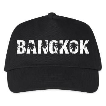 Bangkok Thailand Palmen - Kinder Basecap - Schwarz - Vorne