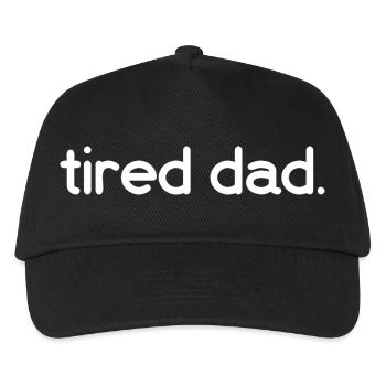 Tired Dad - Kids’ Baseball Cap - black - Front