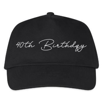 40th birthday - Kids’ Baseball Cap - black - Front