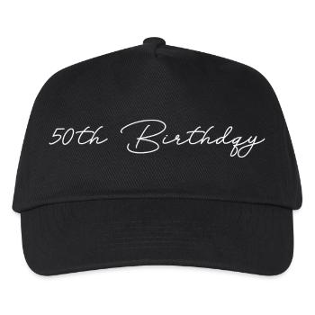 50th birthday - Kids’ Baseball Cap - black - Front