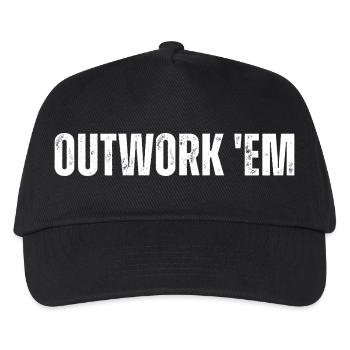 Outwork 'em Unternehmermotivation Inspirierend - Kinder Basecap - Schwarz - Vorne