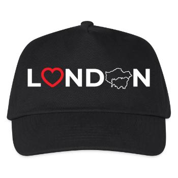 Love London Heart England UK Gift britannique - Casquette de baseball Enfant - noir - Devant