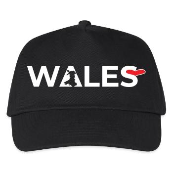 Love Wales Pride Heart Cymru Design - Kinder Basecap - Schwarz - Vorne