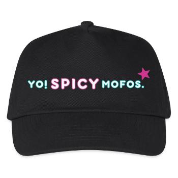 Yo! Spicy Mofos. | Retro Y2K Style - Kinder Basecap - Schwarz - Vorne