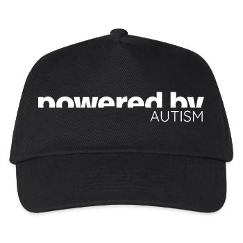 Powered by Autism - Neurodiversity Design - Kids’ Baseball Cap - black - Front