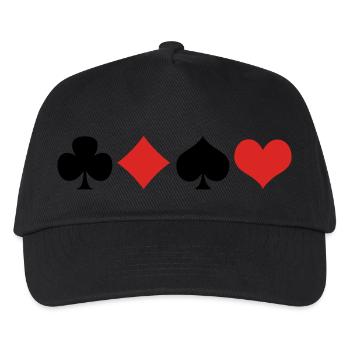Karten 2 - Kinder Basecap - Schwarz - Vorne