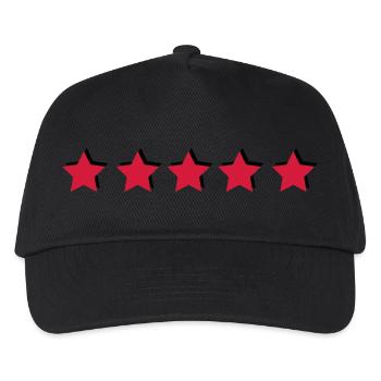 sterne - Kinder Basecap - Schwarz - Vorne