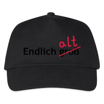 Endlich alt - Kinder Basecap - Schwarz - Vorne