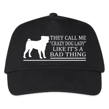 Crazy Dog Lady A Bad Thing - Kinder Basecap - Schwarz - Vorne