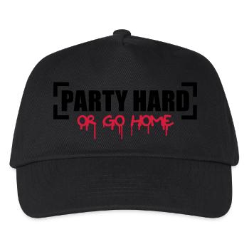 Party Hard Or Go Home - Casquette de baseball Enfant - noir - Devant