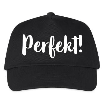Perfekt! - Geschenkidee für Perfektionisten - Kinder Basecap - Schwarz - Vorne