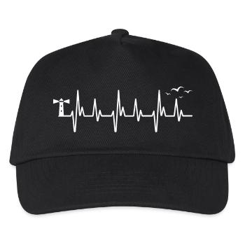Line anchor north German coast home port sailing - Kids’ Baseball Cap - black - Front