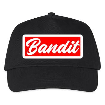bandit dieb crime criminal aufkleber hooligan gang - Kinder Basecap - Schwarz - Vorne