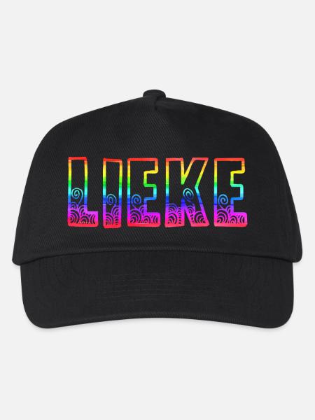 lieke rs regenbogen - Kinder Basecap - Schwarz