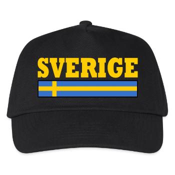 Sverige - Casquette de baseball Enfant - noir - Devant