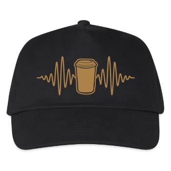 Heartbeat Pulse Coffee Mug - Kids’ Baseball Cap - black - Front