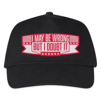 I may be wrong - Kids’ Baseball Cap - black - Front