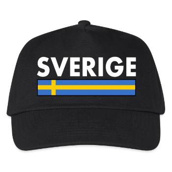 Sverige - Kinder Basecap - Schwarz - Vorne