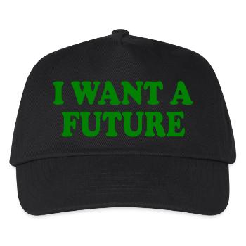 I want a future - Kinder Basecap - Schwarz - Vorne