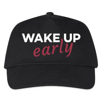 Wake up early - Kids’ Baseball Cap - black - Front
