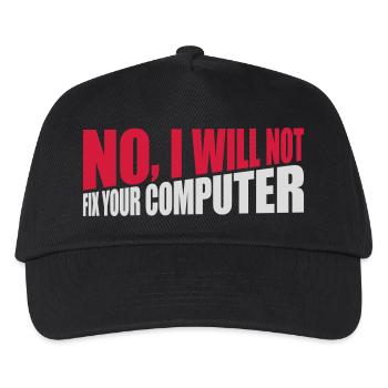 Ne pas réparer votre ordinateur - Casquette de baseball Enfant - noir - Devant