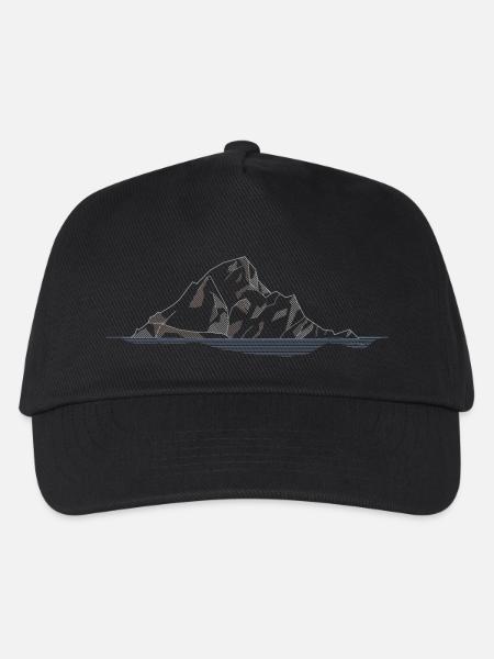 Skellig Michael | Irland Insel Lineart - Kinder Basecap - Schwarz