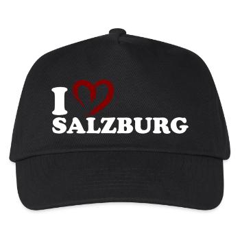 Ich liebe Salzburg - Kinder Basecap - Schwarz - Vorne
