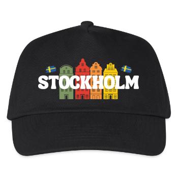 Stockholm - Kinder Basecap - Schwarz - Vorne