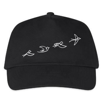 Der Flug des weißen Vogels - Kinder Basecap - Schwarz - Vorne