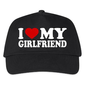 I love my girlfriend - Kinder Basecap - Schwarz - Vorne