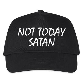 Not today satan - Kinder Basecap - Schwarz - Vorne