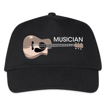 Guitar Symbol Musician Musician Music Logo Band - Kids’ Baseball Cap - black - Front