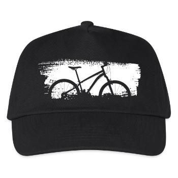 Urban Bike Silhouette Graphic - Kids’ Baseball Cap - black - Front