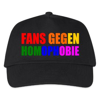 fans gegen homophobie - Kinder Basecap - Schwarz - Vorne