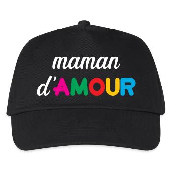 Maman d'Amour - Muttertag - Kinder Basecap - Schwarz - Vorne