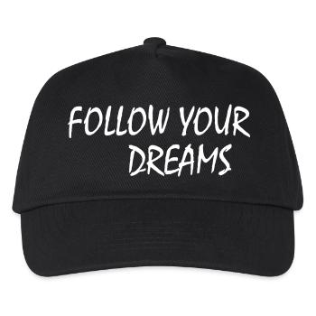 follow your dreams - Casquette de baseball Enfant - noir - Devant