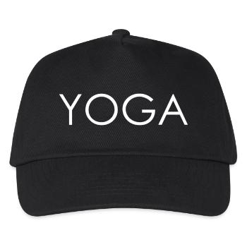 Yoga - Meditation - Mental Erholung - Relax - Kinder Basecap - Schwarz - Vorne