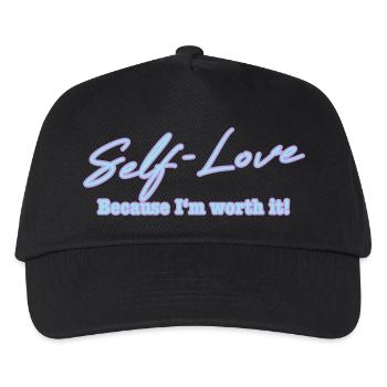 Self Love because I'm worth it Selbstliebe - Kids’ Baseball Cap - black - Front